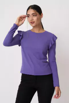 AW23 - 2587 - Remera panal ml hombro volado "Espinela"