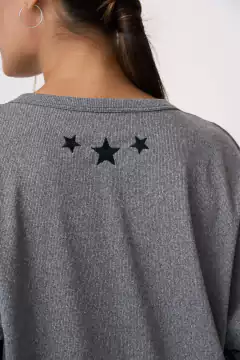 AW23 - 2592 - Remeron morley ribb ml bordado estrellas y con tajos "Yucatan" - Bluming