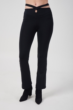 SPRING23 - 4824 - Pantalon microfibra oxford con lazos para atar "Madrid" - comprar online