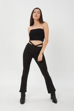 SPRING23 - 4838 - Pantalon microfibra 1 oxford con lazos para atar "Madrid" en internet