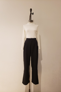 #4870 Pantalon wide leg crepe sastrero con pinza - tienda online