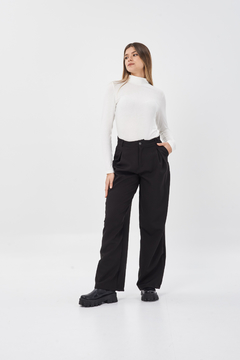 #4870 Pantalon wide leg crepe sastrero con pinza en internet