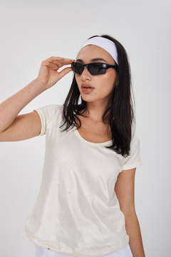 #2727 Remera morley lurex mc basico "Marie" - comprar online