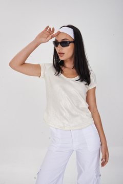#2727 Remera morley lurex mc basico "Marie"