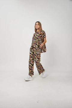 AW23 - 4859 - Palazzo morley estampado con bolsillos "Chenai" - comprar online