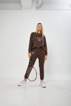 AW23 - 4849 - Babucha rustico cintura c elast y puño elast bordado manhattan "Juno" - tienda online