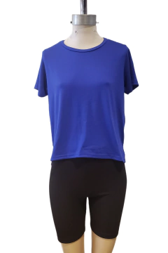 AW23 - 2551 - Remeron crepe mc over acampanado con tajo "Hades"