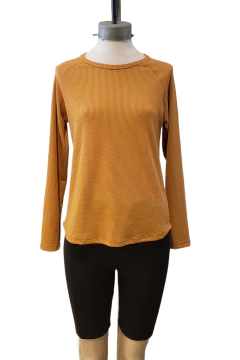 Imagen de AW23 - 2591 - Remera panal ml basica manga ranglan "Hazelnut"