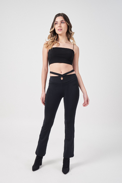 SPRING23 - 4824 - Pantalon microfibra oxford con lazos para atar "Madrid"