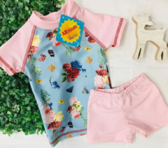 Remera y Short de baño. Protección UV UPF +50