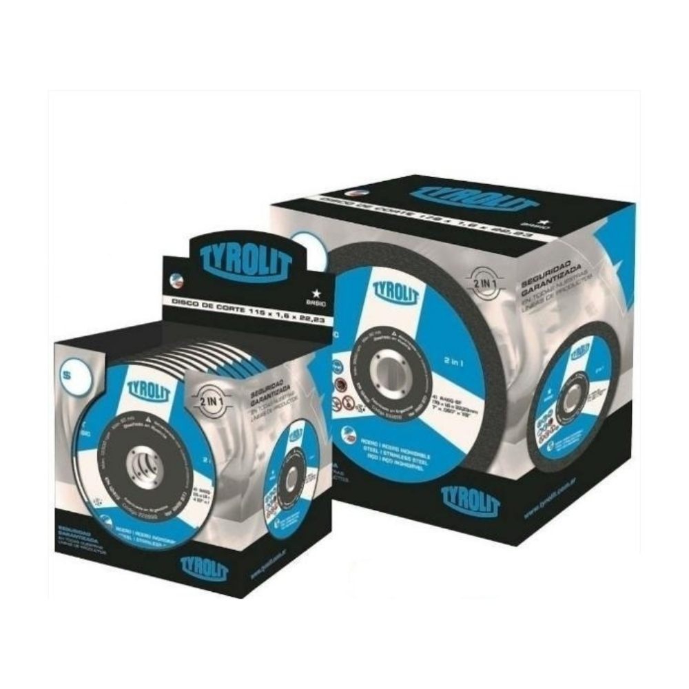 DISCO BASIC PARA CORTE TYROLIT 178 X 1,6 CAJA 25 UNID