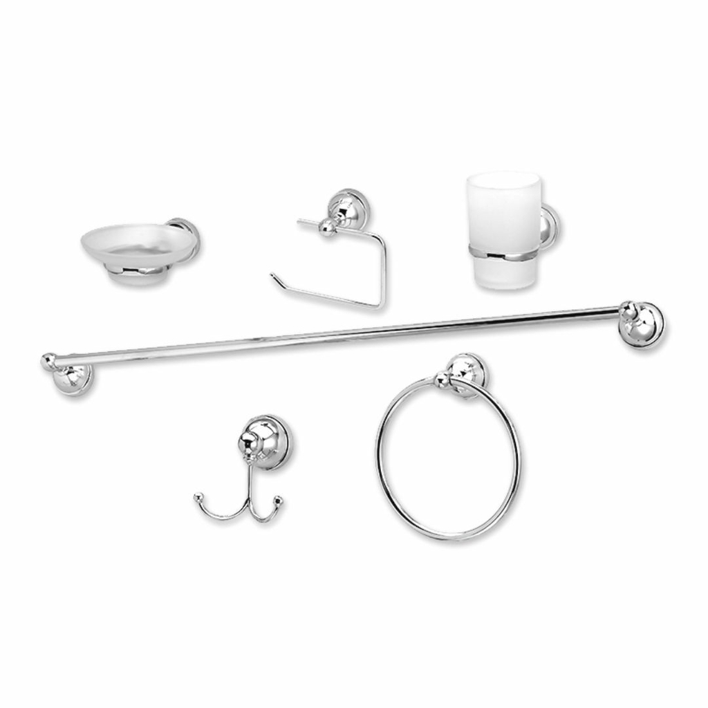 KIT ACCESORIOS BAÑO LINEA 8000 PIRANO 6 PIEZAS