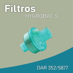 COVIDIEN - Filtro DAR - HME / Cód. 352/5877 Hygrobac S, filtro electrostático y humidificador (HME) compacto
