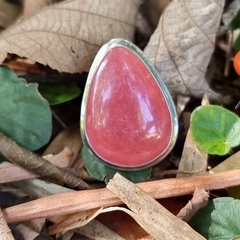 Anillo de plata Rodocrosita Ortiz