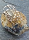 Anillo de plata cuarzo cristal y topacio - comprar online