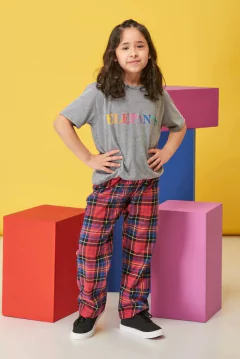 REMERA ARCOIRIS KIDS GRIS MELANGE