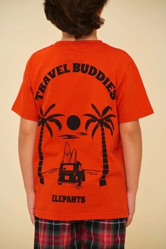 REMERA TRAVEL BUDDIES KIDS ROJO - comprar online