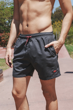 TRAJE DE BAÑO HARRY LISO GRIS TOPO