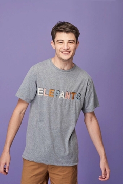 REMERA HEY ELEPANTS GRIS MELANGE