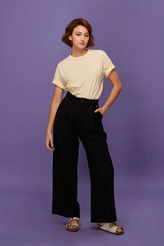 PALAZO LISO NEGRO ELEPANTS - comprar online