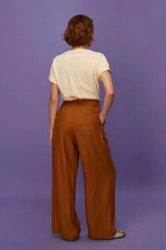 PALAZO LISO CARAMELO - comprar online