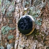 Dije de plata y obsidiana negra