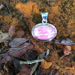 Dije de plata y rodocrosita