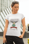 Camiseta Nunca subestime o poder de uma Enfermeira que luta contra a Covid-19