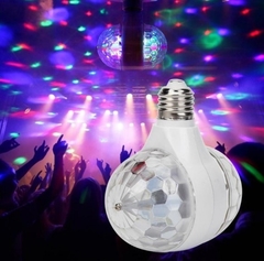 Lámpara Giratoria Doble Led Multicolor Boliche Fiesta Efecto