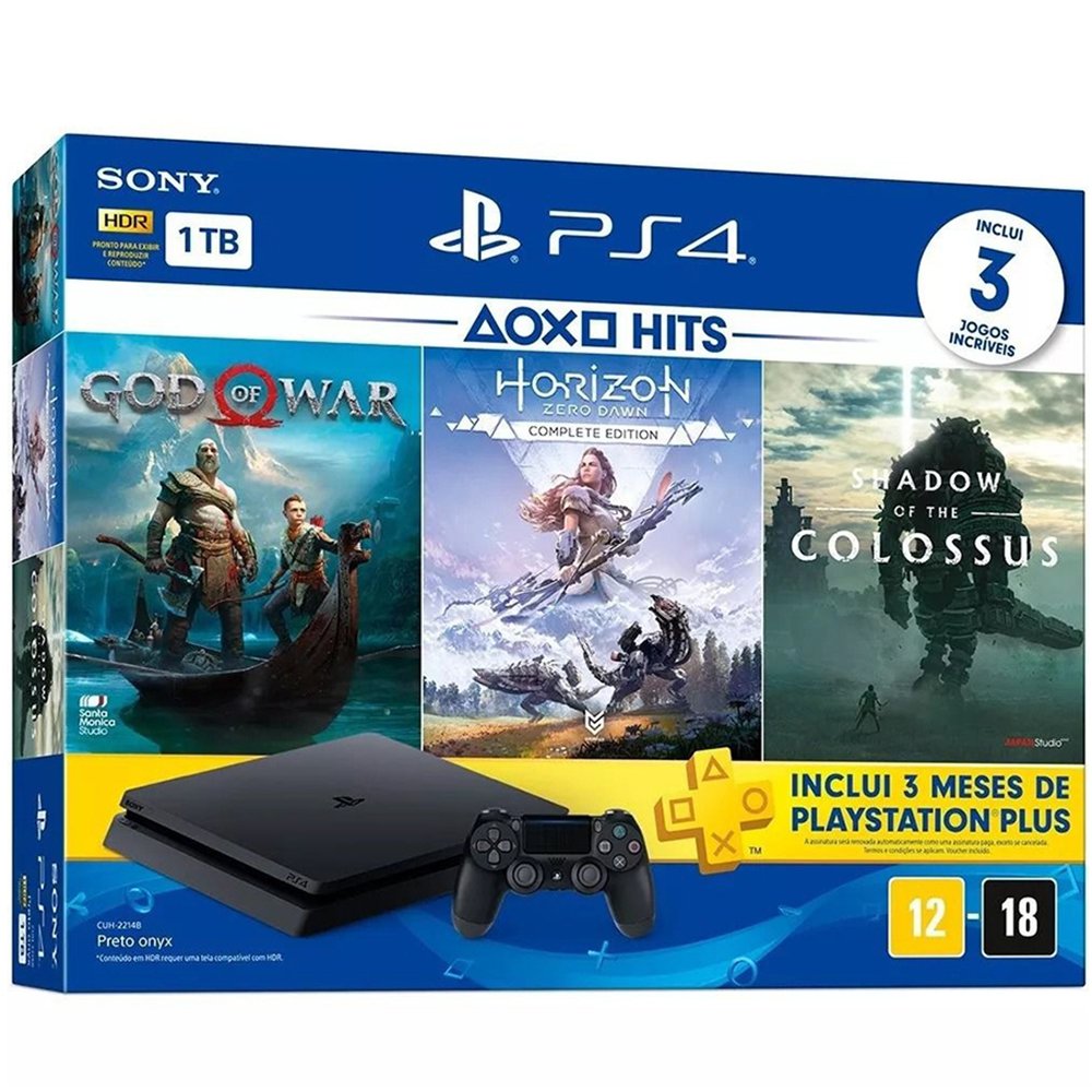 Console PlayStation 4 - Slim 1TB - Hits Bundle v3 : : Games e  Consoles