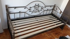 DIVÁN CAMA DOBLE MODELO CALIPSO CON HOJAS - El Mundo del Hierro