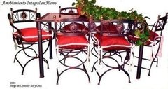 Juego De Comedor De Hierro Forjado Modelo Sol Y Cruz - comprar online