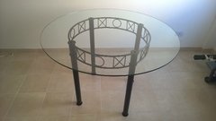 Juego De Mesa Redondo Con Vidrio De 1,20 Con 4 Sillas - comprar online