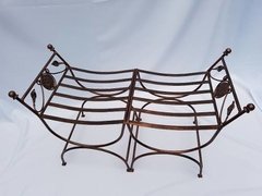 Banqueta Canasto Doble Modelo Medallon Y Hojas - comprar online