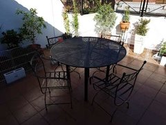 Juego De Mesa Redondo Con 4 Sillones Sin Almohadones. - comprar online