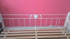 Diván Cama Simple En Hierro Forjado Modelo Medallón Y Hojas - El Mundo del Hierro