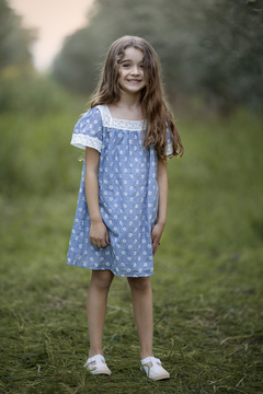 vestido de voile bordado martina art 41061812