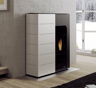 Estufa a pellet Palazzeti Ginger Canalizada 12Kw - Adducci Adrogue Sanitarios