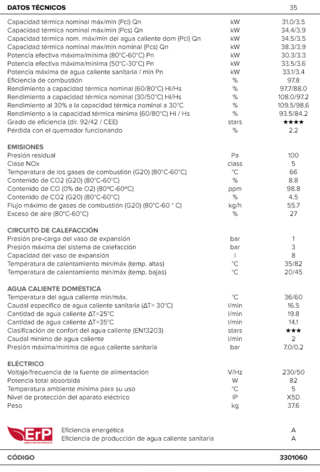 Caldera Ariston alteas one net 35 Condensación - tienda online