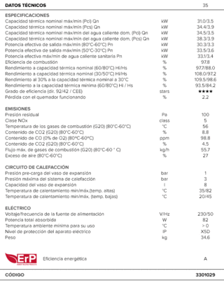 Caldera Ariston Genus one system 35 Condensación - comprar online