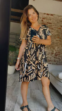 VESTIDO ESTAMPADO VOLADO