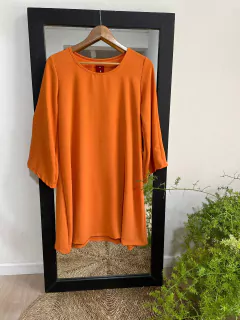 VESTIDO DE CREPE LISO M 3/4