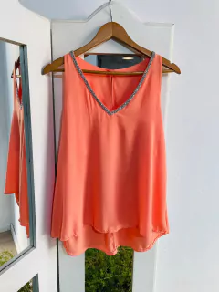 Imagen de MUSCULOSA DE GASA CON BRILLOS