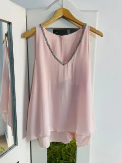 MUSCULOSA DE GASA CON BRILLOS - ABAKA