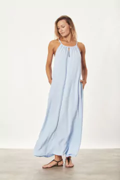 VESTIDO LARGO DE CREPE en internet
