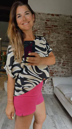 BLUSA ESTAMPADA DE LINO en internet
