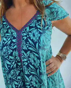 VESTIDO ESTAMPADO DE SEDA - comprar online