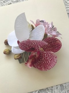Orquídea de cabelo para noivas