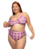 Biquíni Phuket Plus Size com Aro Estampado Roxo