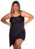 Maiô Vestido 2 em 1 com Bojo Plus Size Preto